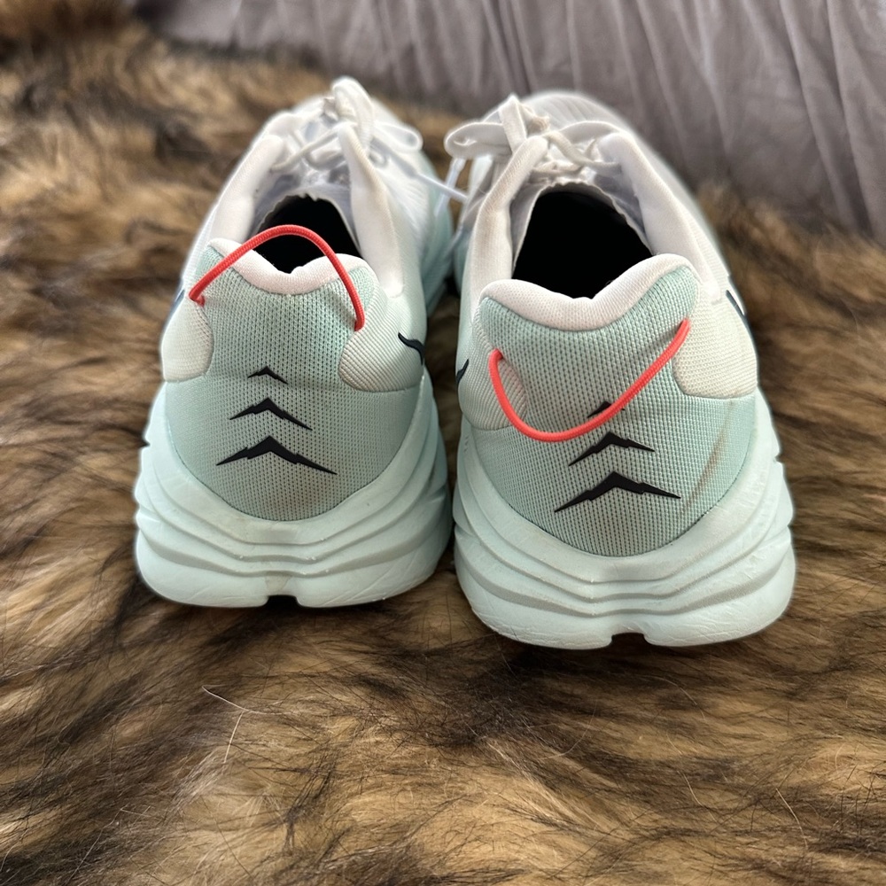 Hoka Women's Athletic Shoes - White and Mint - Picture 4 of 7